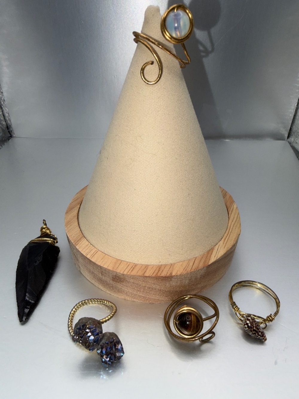Wire Wrapped Rings and Pendant collection